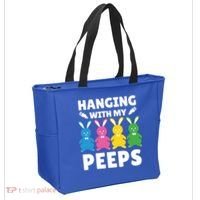 Cute Bunnies Hanging With My Peeps Cool Gift Tote Bag thumb 2
