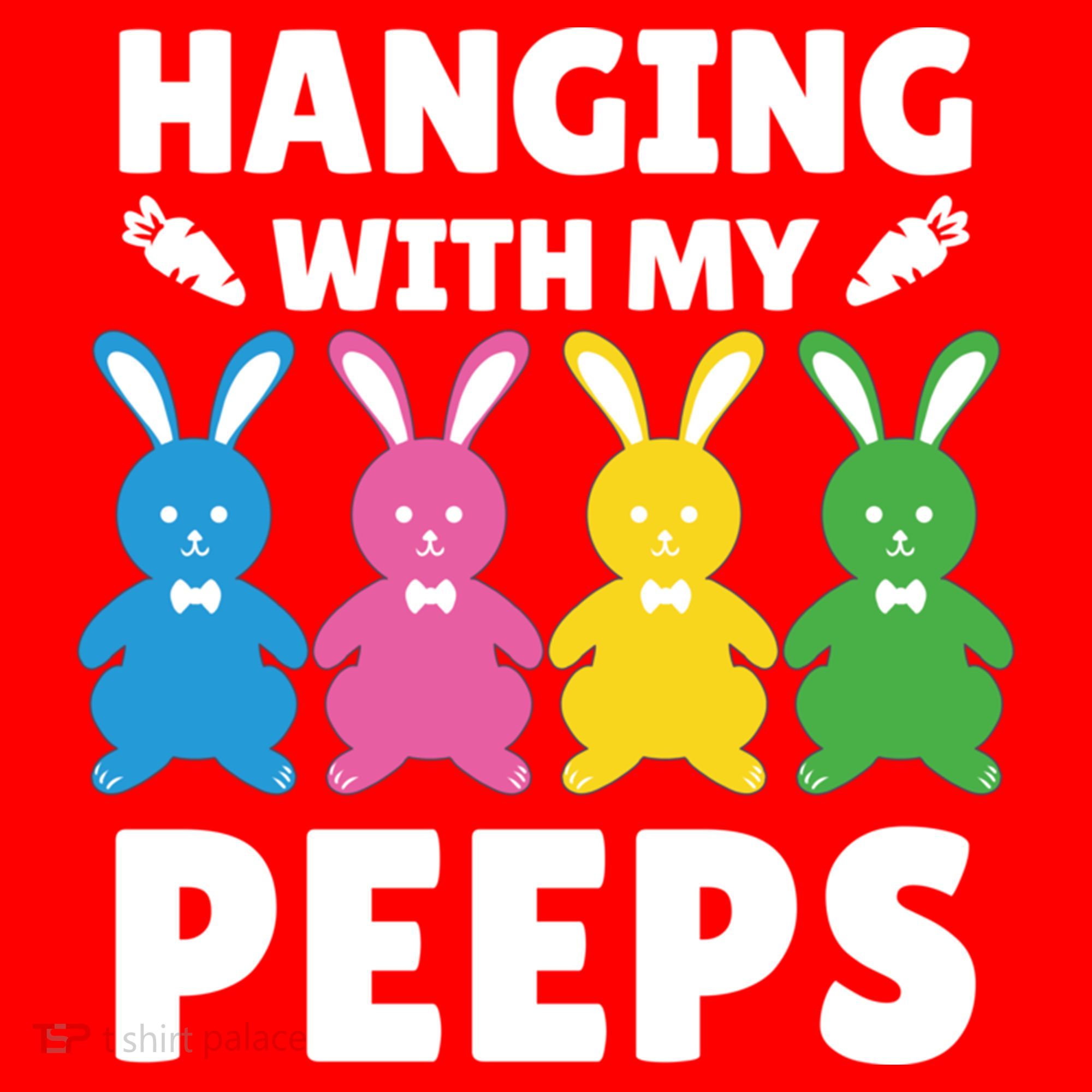 Cute Bunnies Hanging With My Peeps Cool Gift Santa Hat