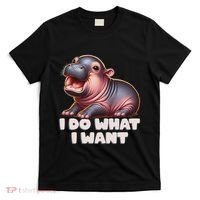 Cute Baby Hippo Moo Deng I Do What I Want T-Shirt thumb 0