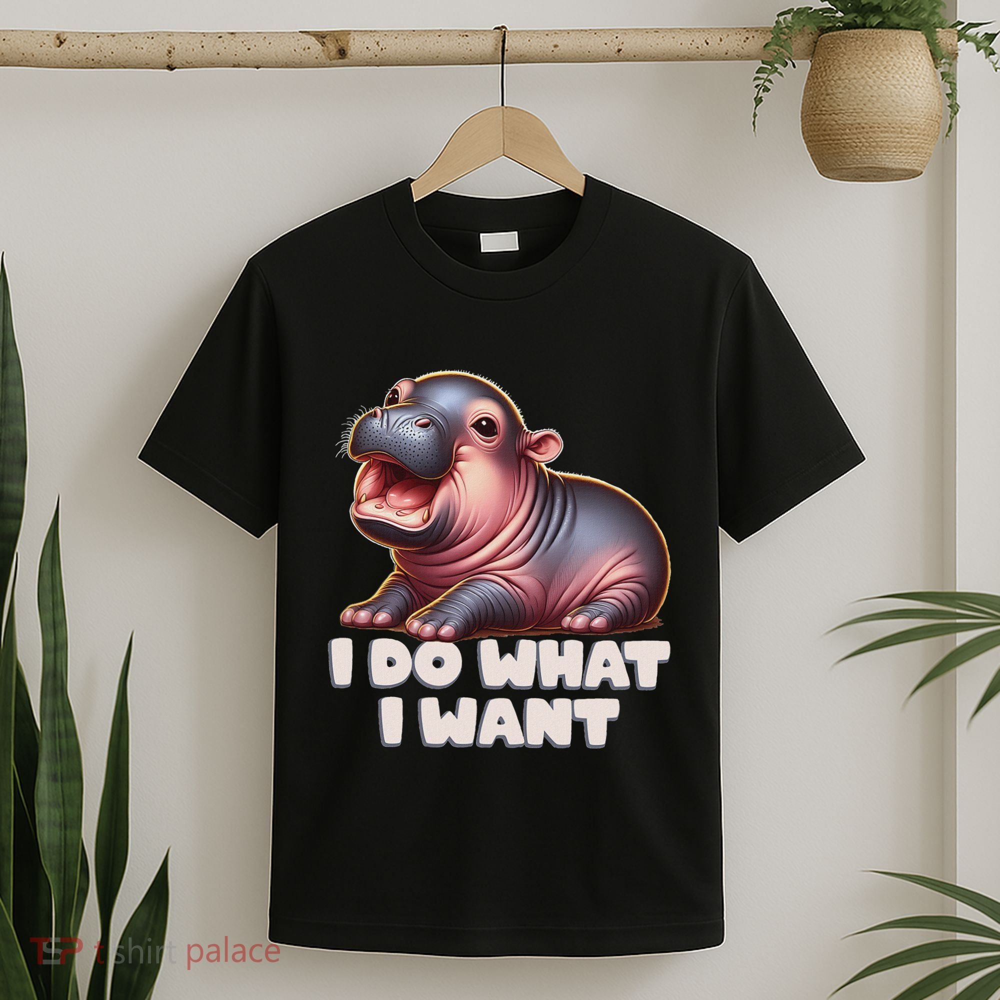 Cute Baby Hippo Moo Deng I Do What I Want T-Shirt