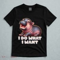 Cute Baby Hippo Moo Deng I Do What I Want T-Shirt thumb 5
