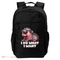 Cute Baby Hippo Moo Deng I Do What I Want Backpack thumb 0