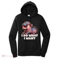 Cute Baby Hippo Moo Deng I Do What I Want Women's Hoodie thumb 0