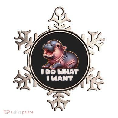 Cute Baby Hippo Moo Deng I Do What I Want Ornament