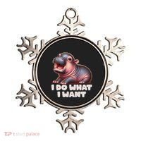 Cute Baby Hippo Moo Deng I Do What I Want Ornament thumb 0