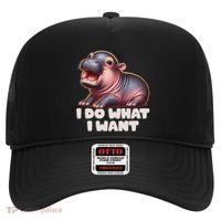 Cute Baby Hippo Moo Deng I Do What I Want Hat thumb 0