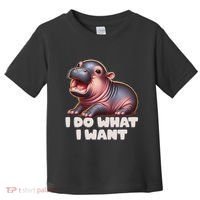 Cute Baby Hippo Moo Deng I Do What I Want Toddler T-Shirt thumb 0