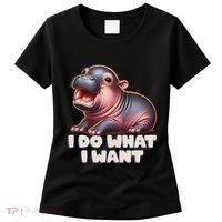 Cute Baby Hippo Moo Deng I Do What I Want Women's T-Shirt thumb 0