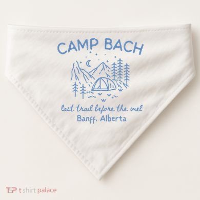 Camp Bachelorette Hiking Bachelorette USA-Made Doggie Bandana