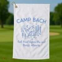 Camp Bachelorette Hiking Bachelorette Golf Towel thumb 1