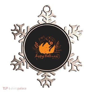 Cute Boho Halloween Black Cat Fall Pumpkin Ornament