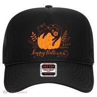 Cute Boho Halloween Black Cat Fall Pumpkin Hat thumb 0