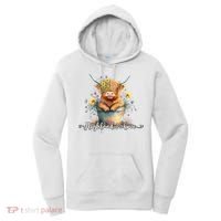 Cute Baby Highland Cow Calf Highland Love Spring Pastel Women's Hoodie thumb 0