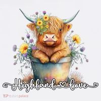 Cute Baby Highland Cow Calf Highland Love Spring Pastel Women's Hoodie thumb 2