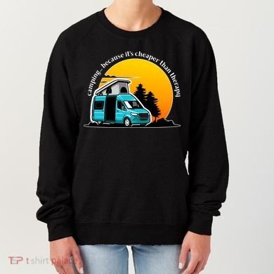 Camping Because It's Cheaper Than Therapy Women's Sweatshirt