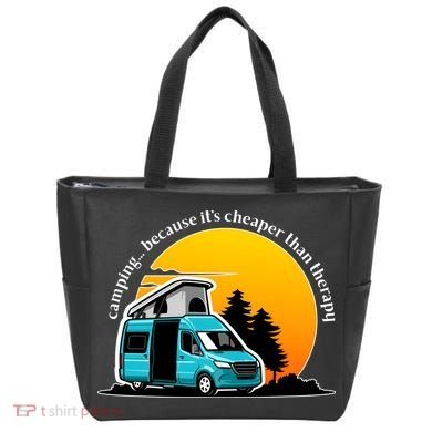 Camping Because It's Cheaper Than Therapy Tote Bag