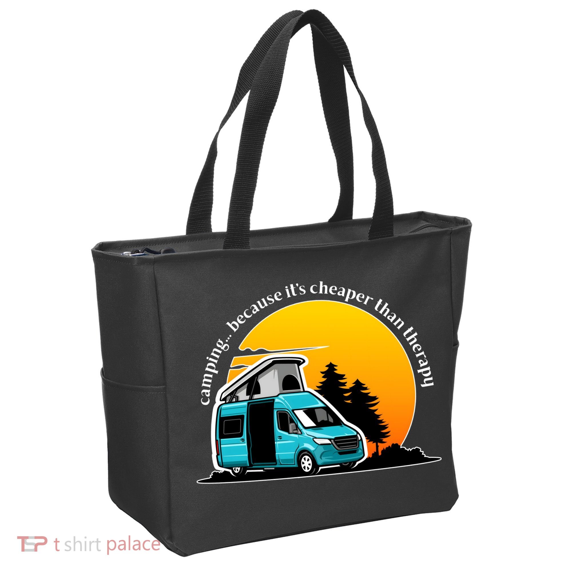 Camping Because It's Cheaper Than Therapy Tote Bag