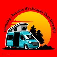 Camping Because It's Cheaper Than Therapy Santa Hat thumb 1