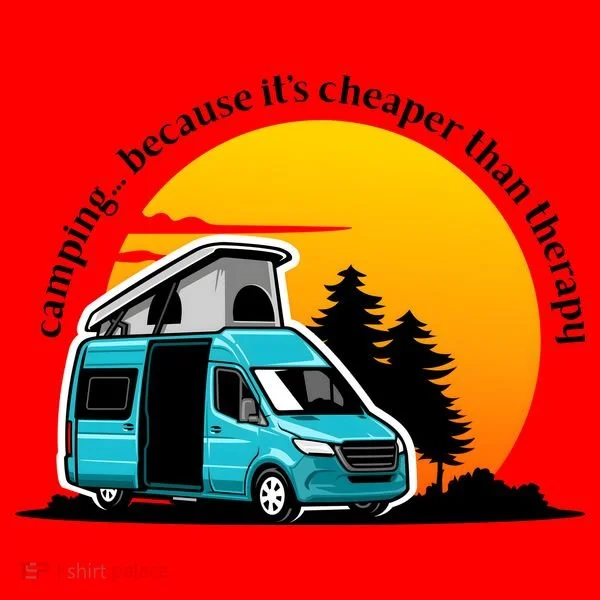 Camping Because It's Cheaper Than Therapy Santa Hat