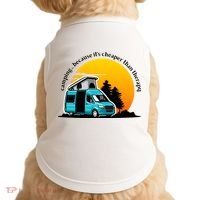 Camping Because It's Cheaper Than Therapy Doggie Tank thumb 0