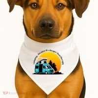 Camping Because It's Cheaper Than Therapy USA-Made Doggie Bandana thumb 1