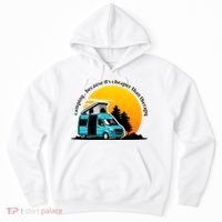 Camping Because It's Cheaper Than Therapy Hoodie thumb 0