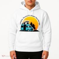 Camping Because It's Cheaper Than Therapy Hoodie thumb 2
