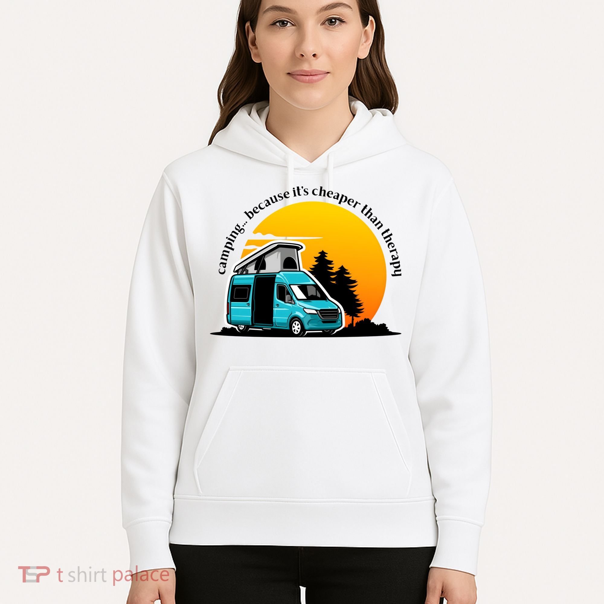 Camping Because It's Cheaper Than Therapy Hoodie