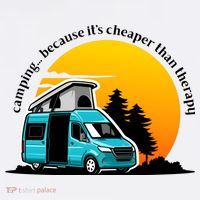 Camping Because It's Cheaper Than Therapy Long Sleeve Shirt thumb 2