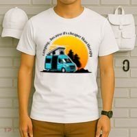 Camping Because It's Cheaper Than Therapy T-Shirt thumb 6