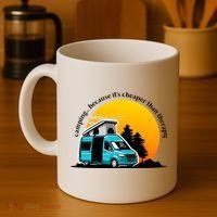 Camping Because It's Cheaper Than Therapy Coffee Mug thumb 4