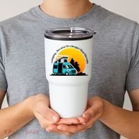 Camping Because It's Cheaper Than Therapy Tumbler thumb 2