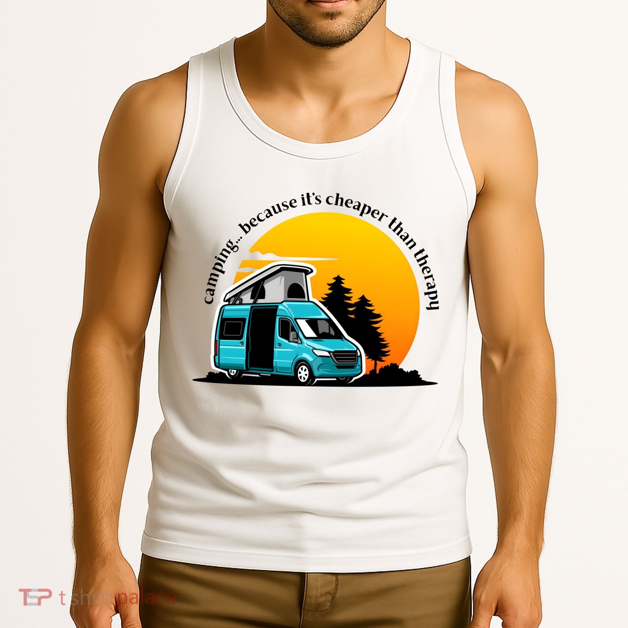 Camping Because It's Cheaper Than Therapy Tank Top