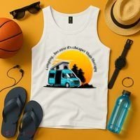 Camping Because It's Cheaper Than Therapy Tank Top thumb 4