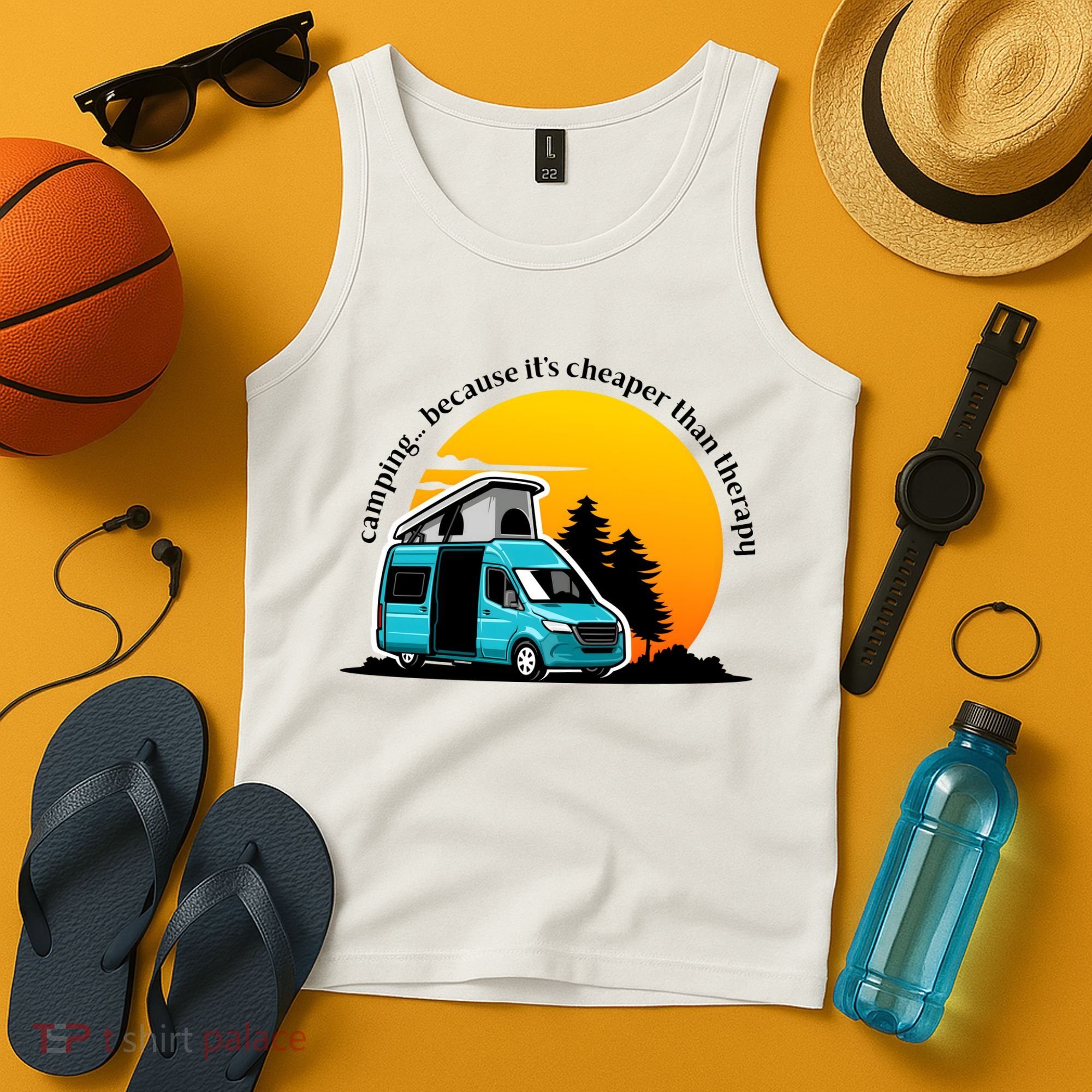 Camping Because It's Cheaper Than Therapy Tank Top