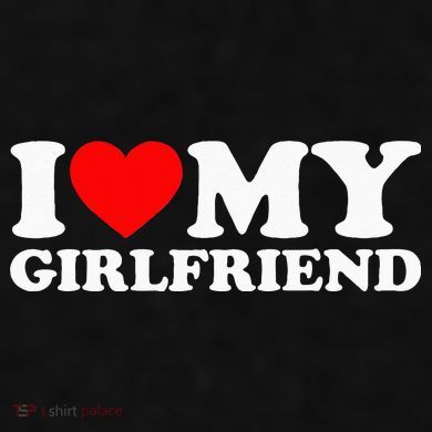 Classic Black I Love My Girlfriend Ladies PosiCharge Tri-Blend Wicking Tank