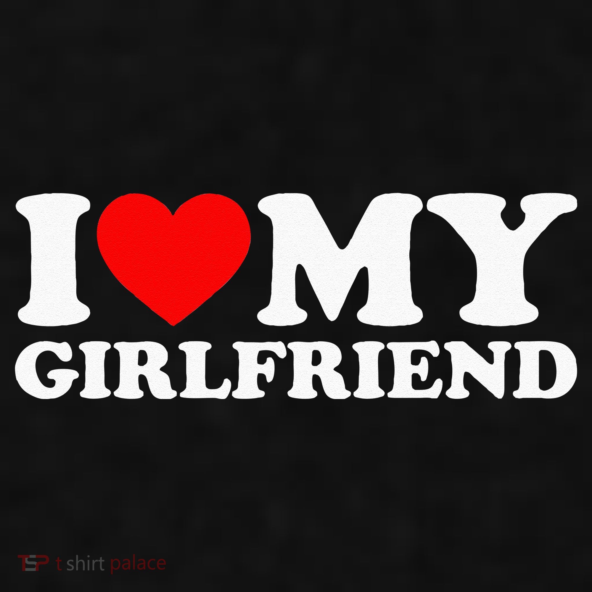 Classic Black I Love My Girlfriend Ladies PosiCharge Tri-Blend Wicking Tank