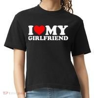 Classic Black I Love My Girlfriend Comfort Colors Boxy T-Shirt thumb 0