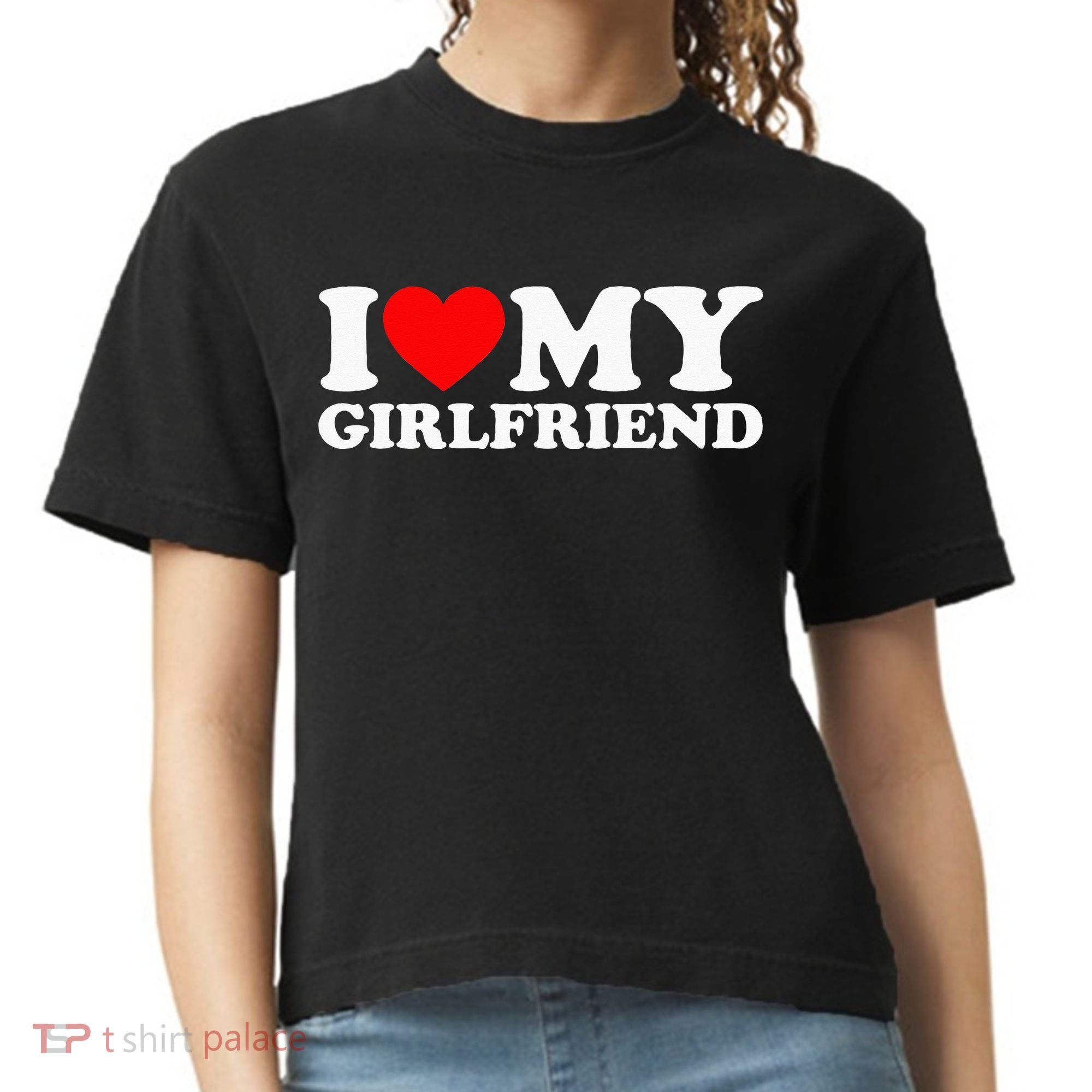 Classic Black I Love My Girlfriend Comfort Colors Boxy T-Shirt