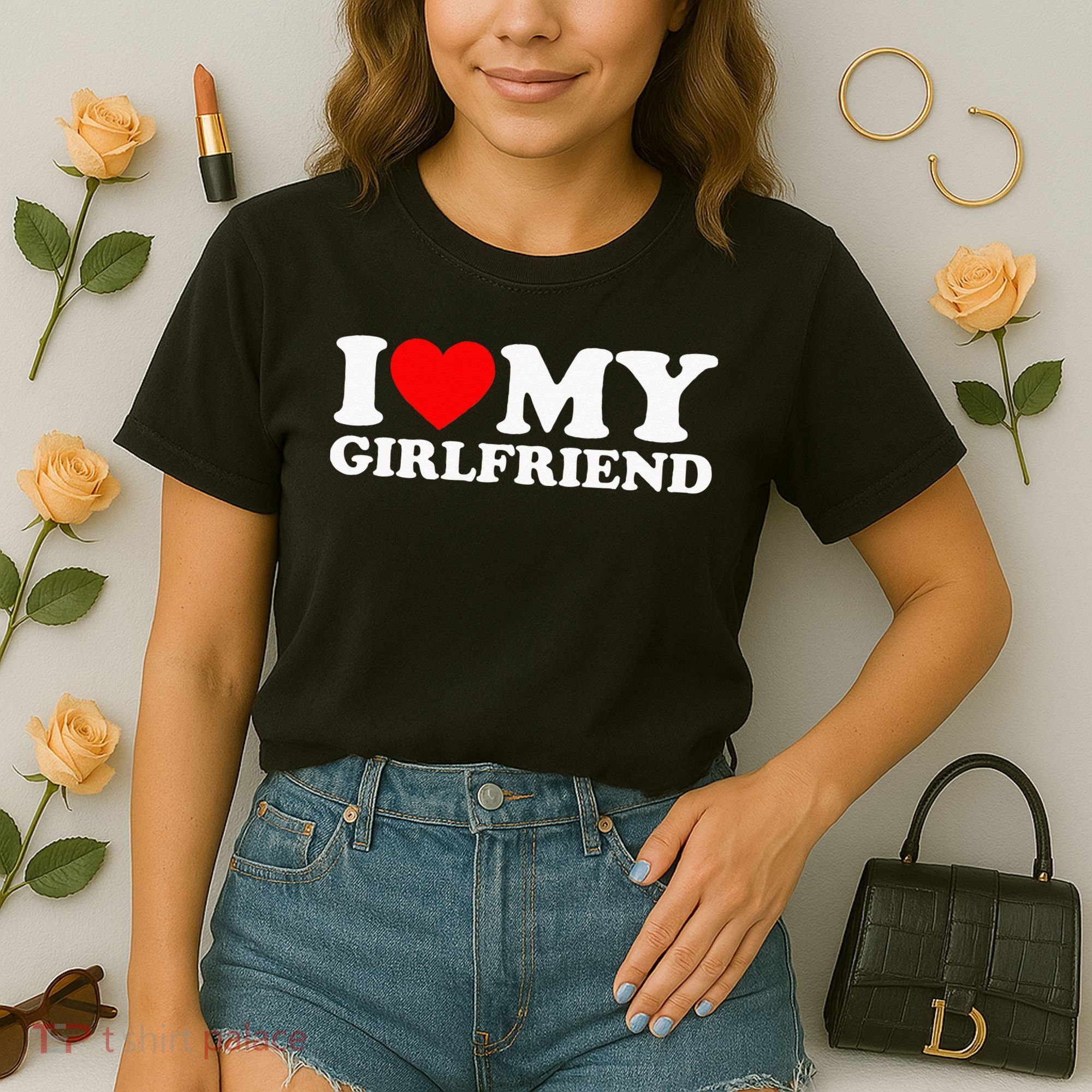 Classic Black I Love My Girlfriend Comfort Colors Boxy T-Shirt