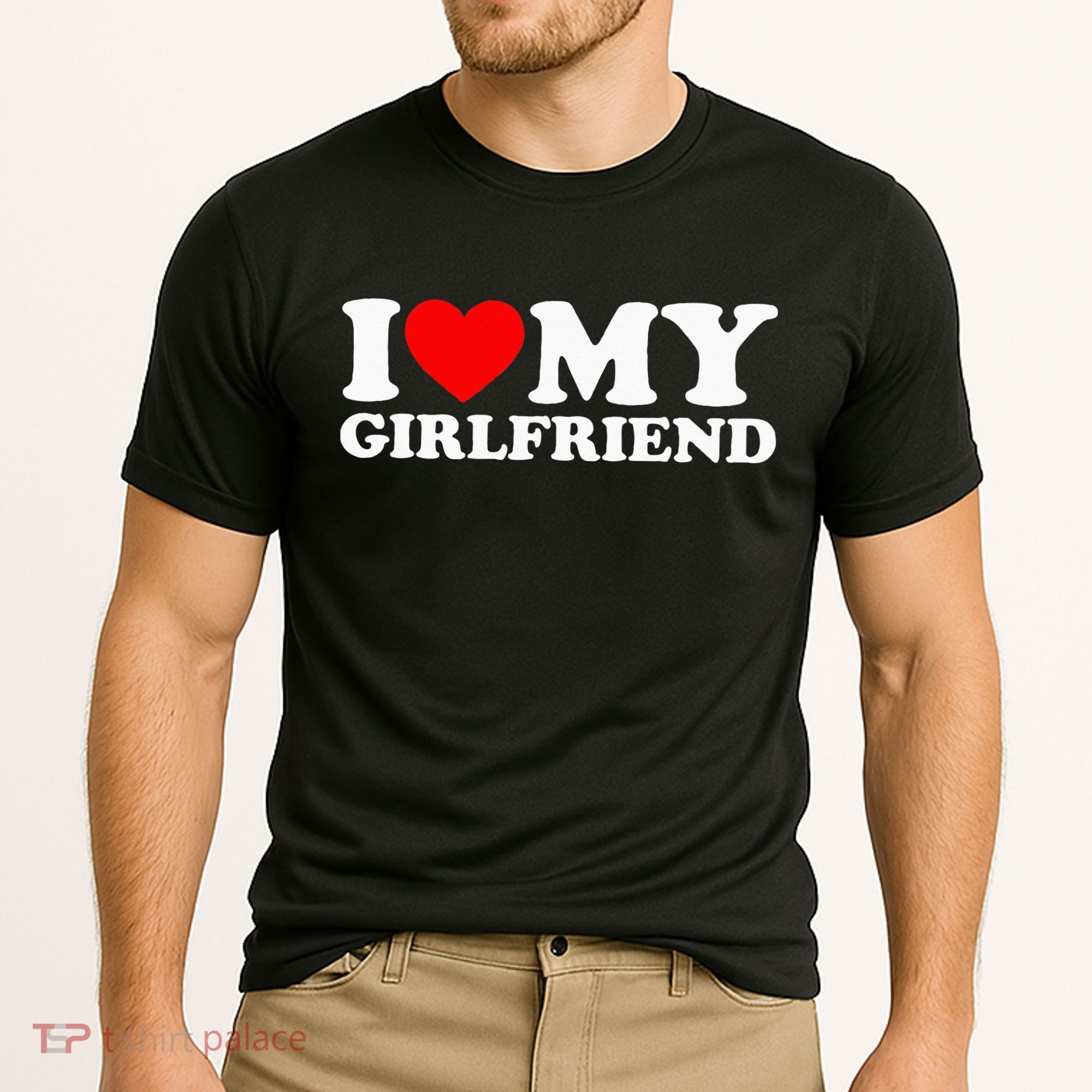 Classic Black I Love My Girlfriend Cooling Performance Crew T-Shirt