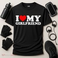 Classic Black I Love My Girlfriend Cooling Performance Crew T-Shirt thumb 3