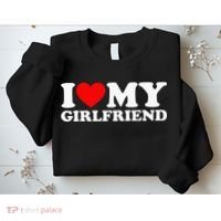 Classic Black I Love My Girlfriend Sweatshirt thumb 2