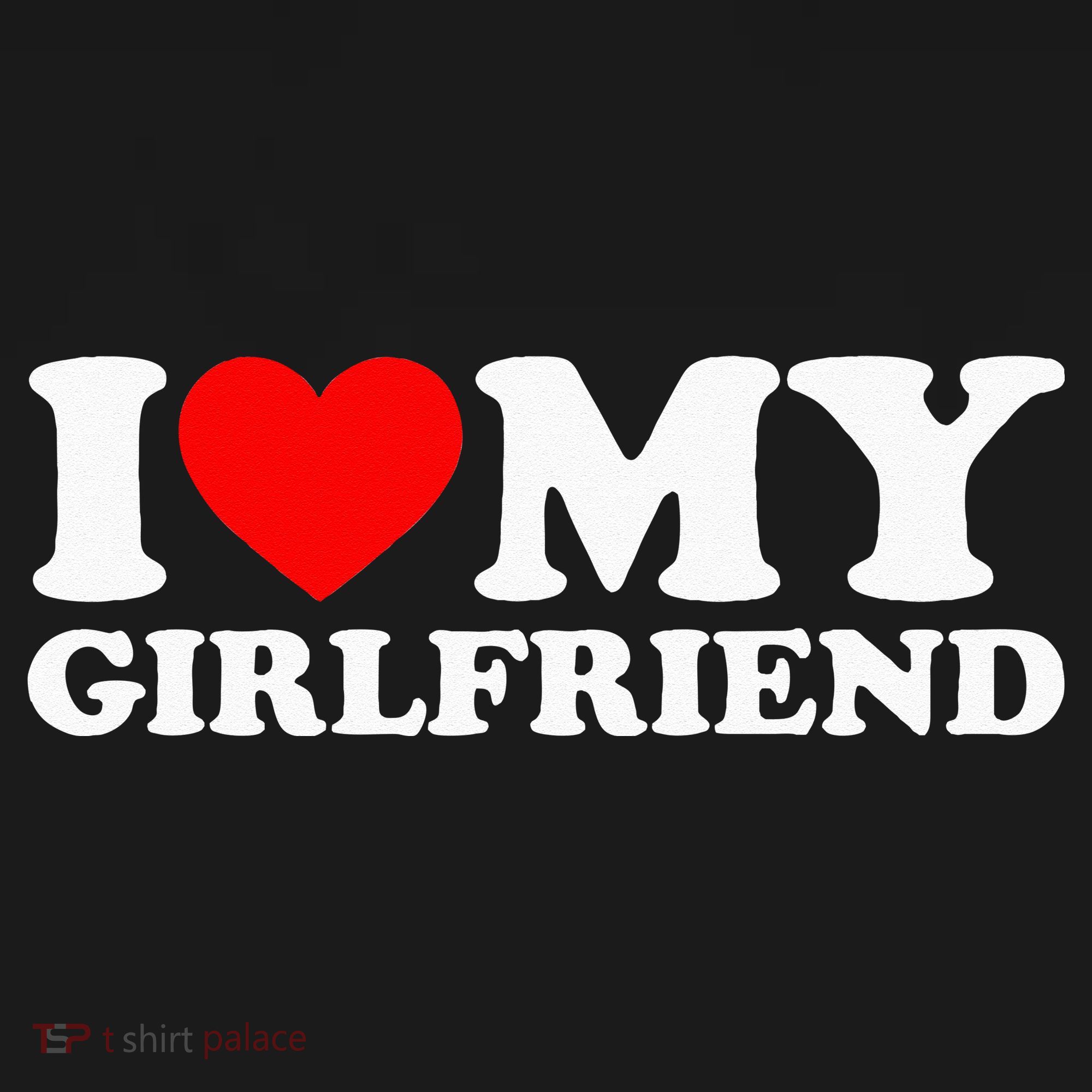 Classic Black I Love My Girlfriend V-Neck T-Shirt