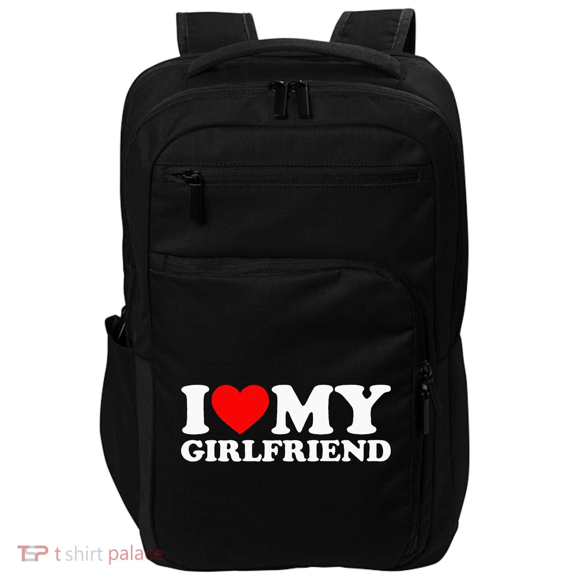 Classic Black I Love My Girlfriend Impact Tech Backpack