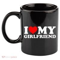 Classic Black I Love My Girlfriend 11oz C Handle Ceramic Mug thumb 2