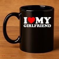Classic Black I Love My Girlfriend 11oz C Handle Ceramic Mug thumb 4
