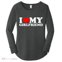 Classic Black I Love My Girlfriend Women's Perfect Tri Tunic Long Sleeve Shirt thumb 0