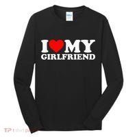 Classic Black I Love My Girlfriend Tall Long Sleeve Shirt thumb 0