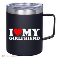 Classic Black I Love My Girlfriend 12oz Stainless Steel Coffee Mug thumb 0